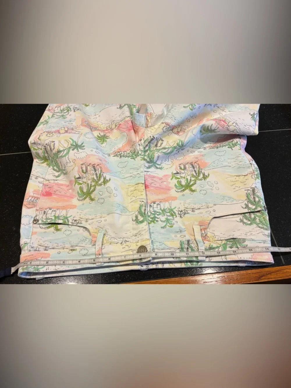 Talbots Pants Flawless High Waist Jeggings Crop Tropical Print SZ. 10 Women’s - Picture 7 of 14
